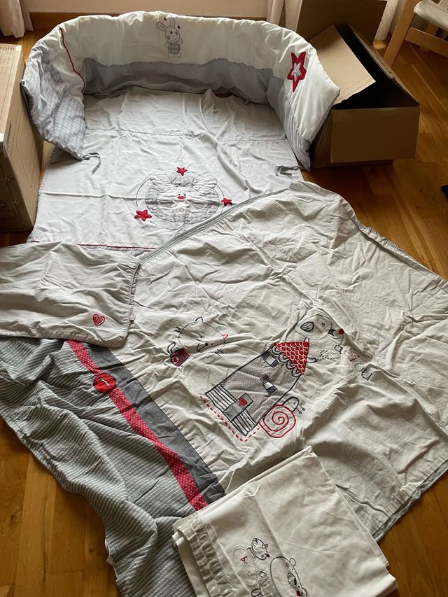 Juego nórdico bebé y chichonera cuna