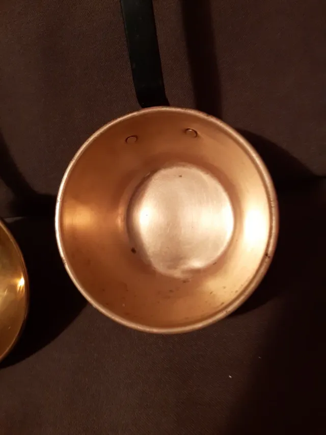 4 Cazos Antiguos de Cobre y Hierro