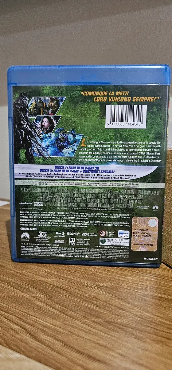 Tartarughe Ninja 3D Blu-ray 3D + Blu-ray