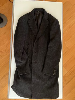 Cappotto elegante lana uomo nero tg 52
