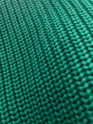 Jersey verde cuello polo de punto