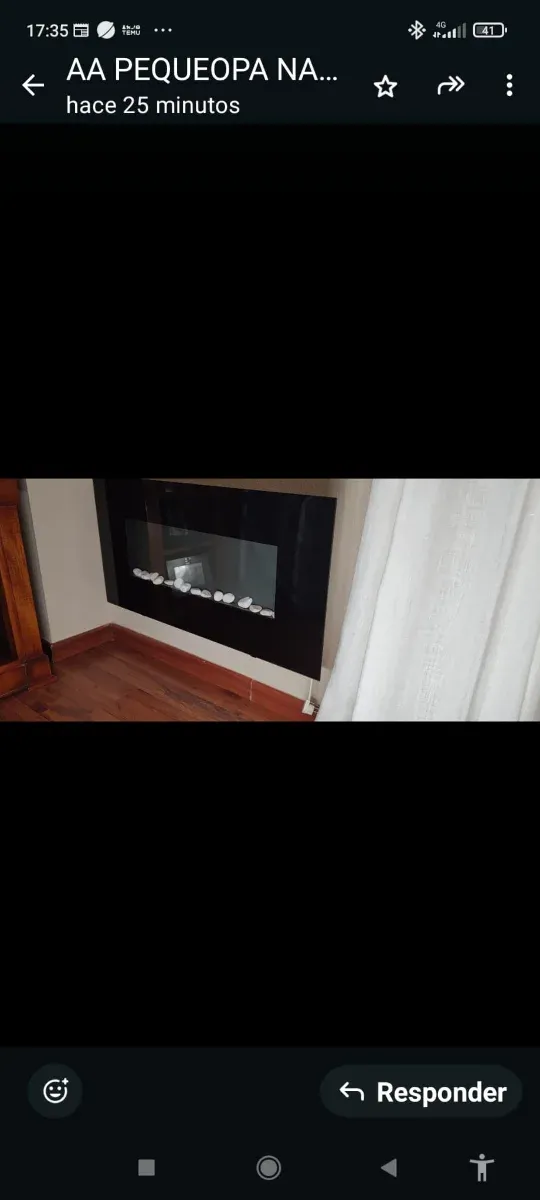 Chimenea Eléctrica Moderna Negra