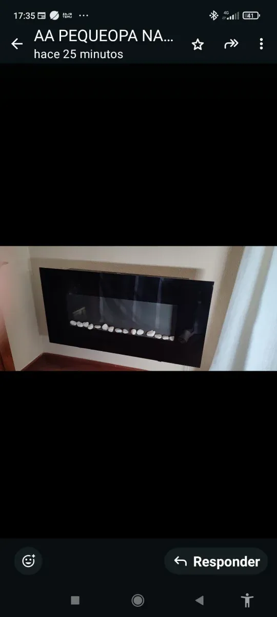 Chimenea Eléctrica Moderna Negra