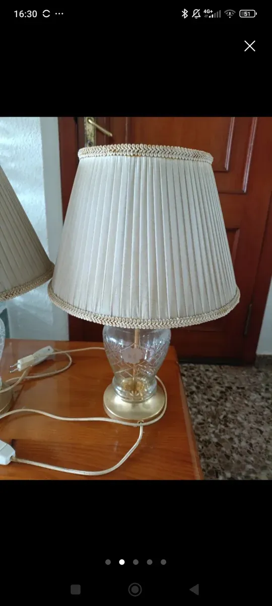 Juego de 2 lámparas de mesa clásicas