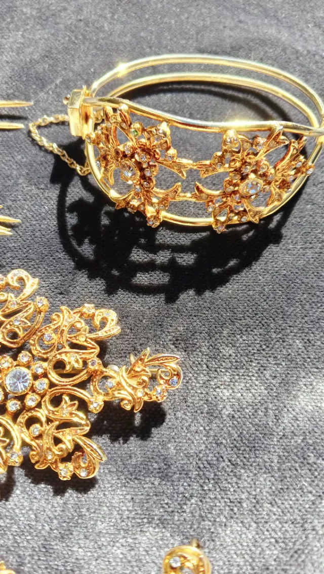 Aderezo Fallera, Huertana, Danza, color Oro viejo