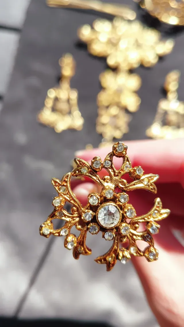 Aderezo Fallera, Huertana, Danza, color Oro viejo