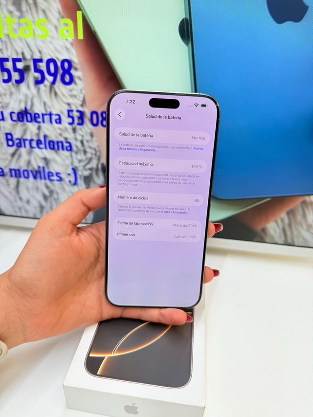 iPhone 16 Pro Max 512GB Natural semi nuevo