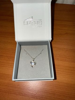 Collar Corazón Plata con Circonitas