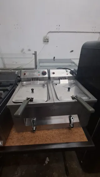 Freidora Doble Eléctrica Acero Inoxidable