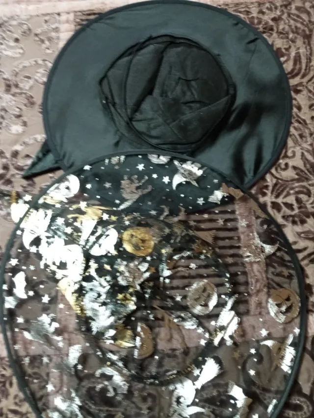 Gorro de bruja negro y verde.precionpor unidad.1.5