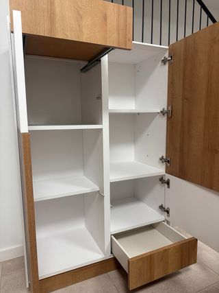 Aparador Roble y Blanco