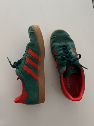 Zapatillas Adidas Gazelle verde y naranja