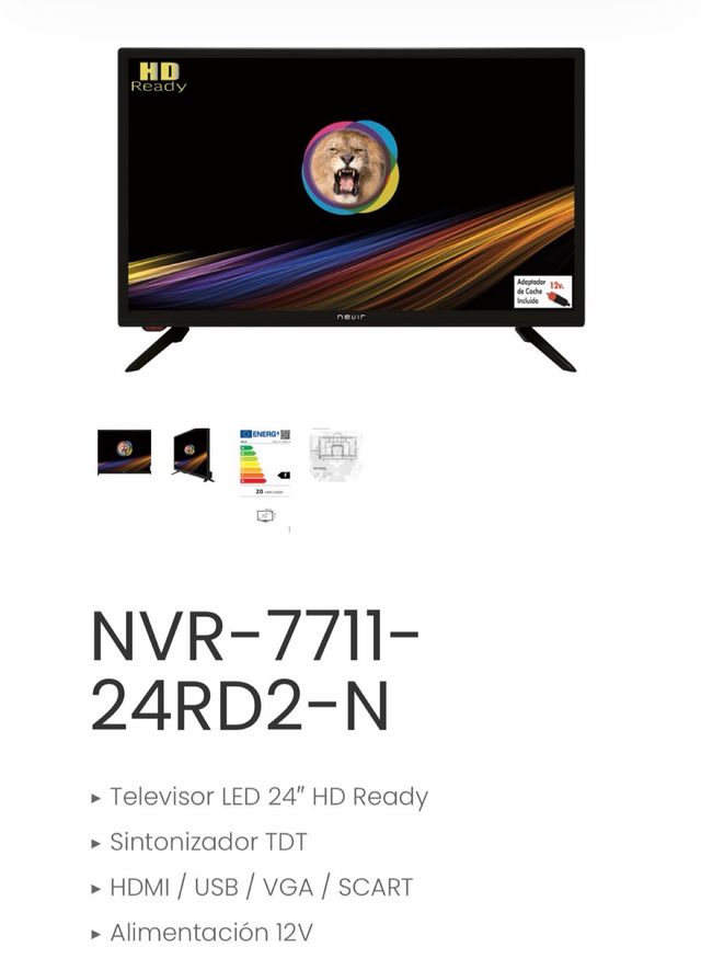 TV Nevir 24 HD Ready para Autocaravana o Camper