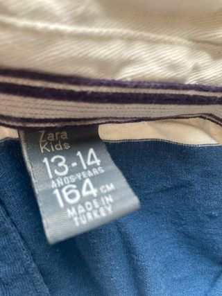 Polo Zara rayas azul y blanco Talla 13-14