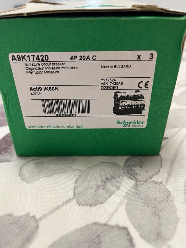 Pack 2 Automáticos Schneider 20A 4P