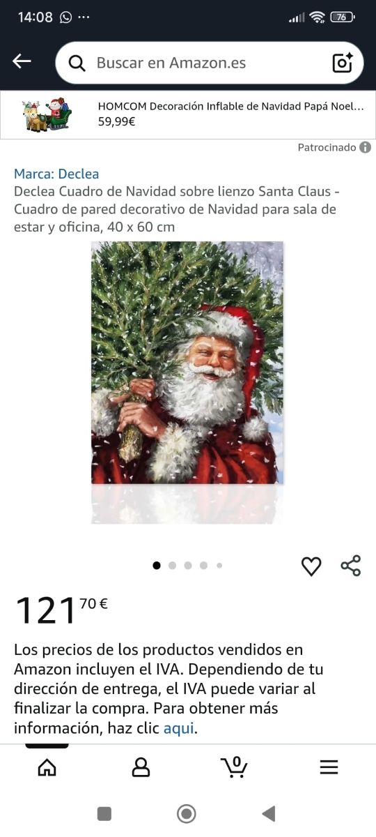 Cuadro Papá Noel Declea