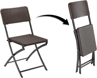 Set Tavolo Tavolino Pieghevole 122 x 60 cm + 4 Sed