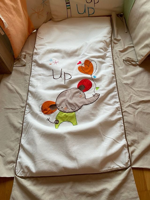 Colcha nórdica infantil con jirafa y elefante