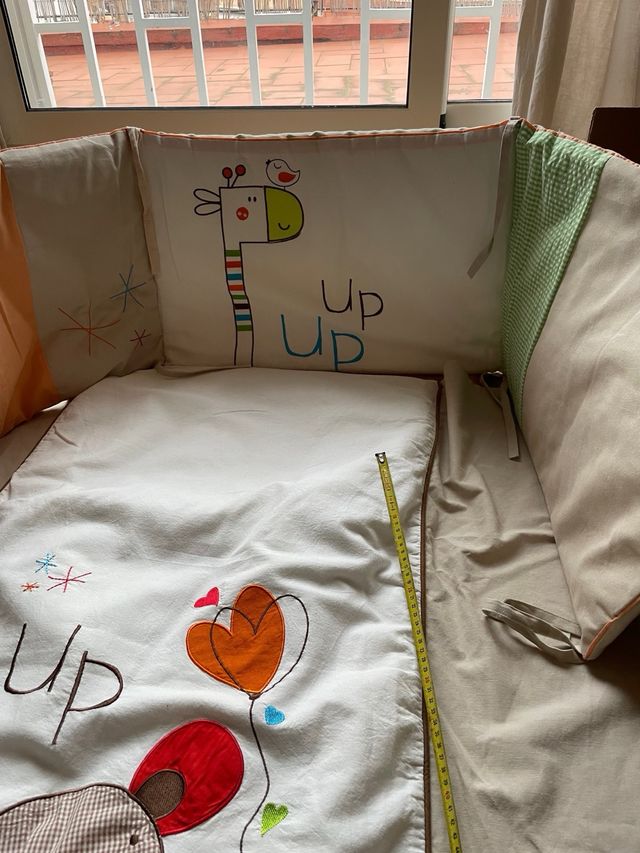 Colcha nórdica infantil con jirafa y elefante