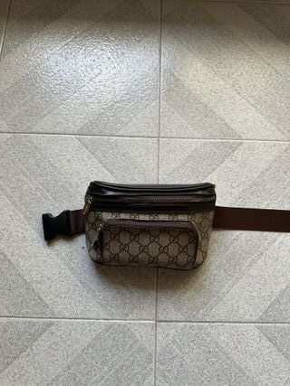 Riñonera Gucci GG Beige y Marrón