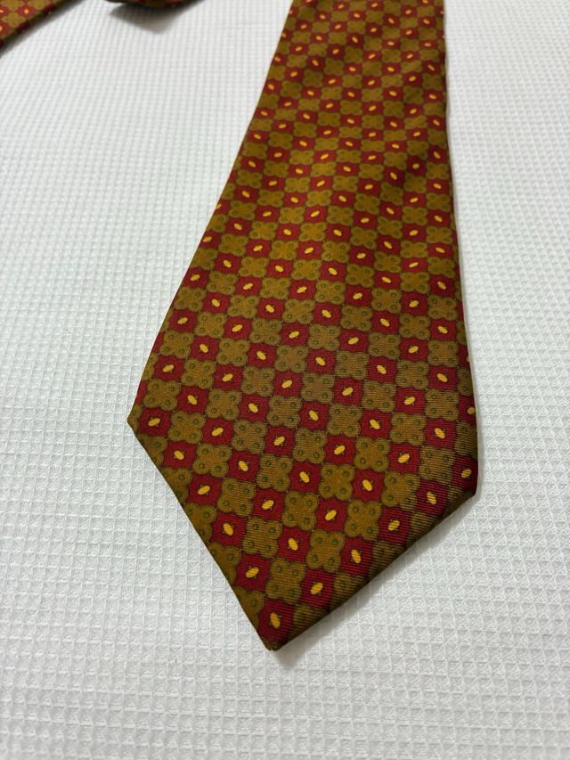 Corbata Marrón y Roja Yves Saint Laurent