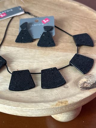 Conjunto gargantilla y pendientes fiesta