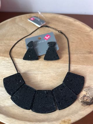 Conjunto gargantilla y pendientes fiesta