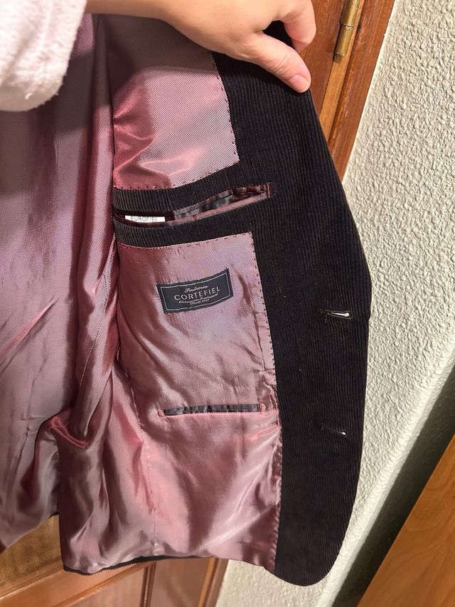 Americana de pana marrón