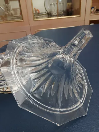 Porta cioccolatini cristallo e argento