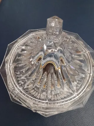 Porta cioccolatini cristallo e argento