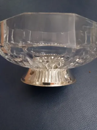 Porta cioccolatini cristallo e argento