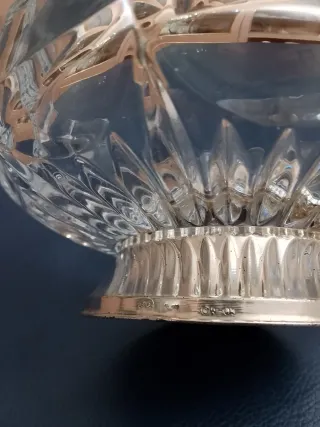 Porta cioccolatini cristallo e argento