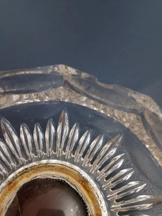 Porta cioccolatini cristallo e argento