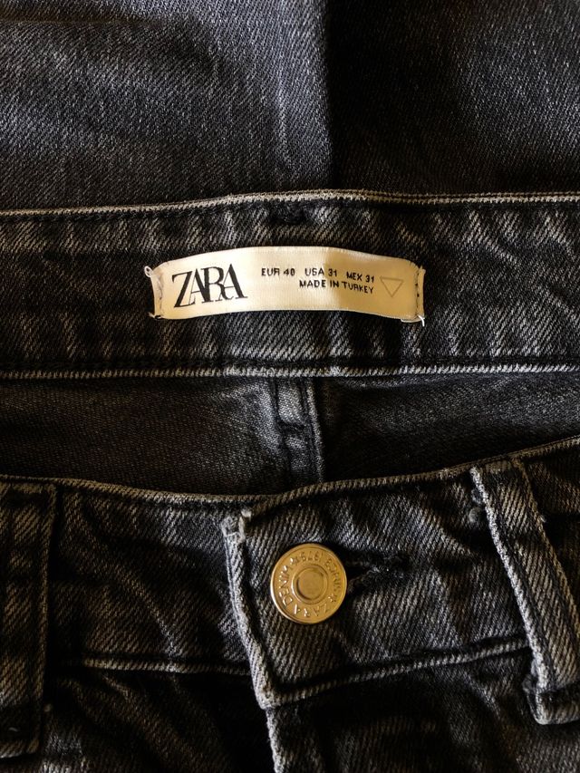 Jeans Zara Uomo Nero Ripped