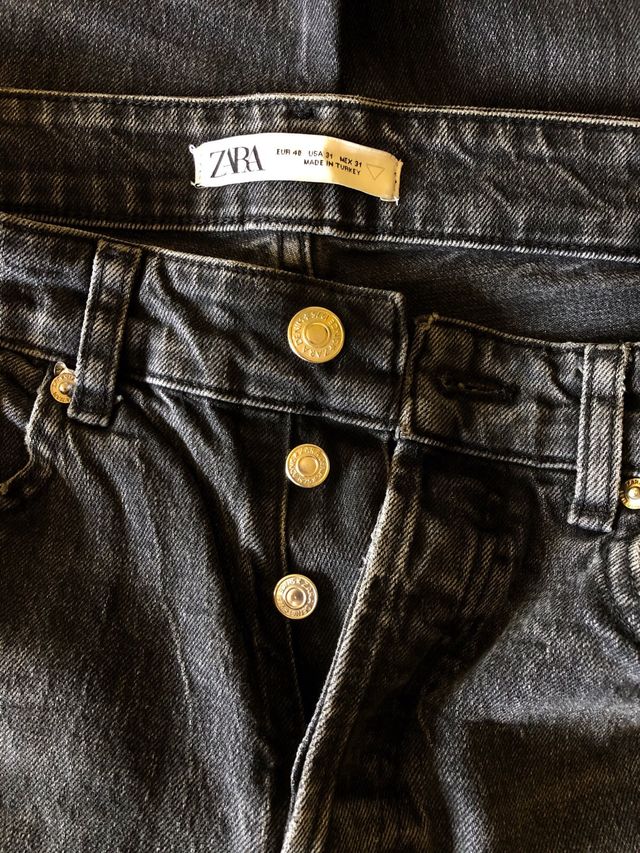 Jeans Zara Uomo Nero Ripped