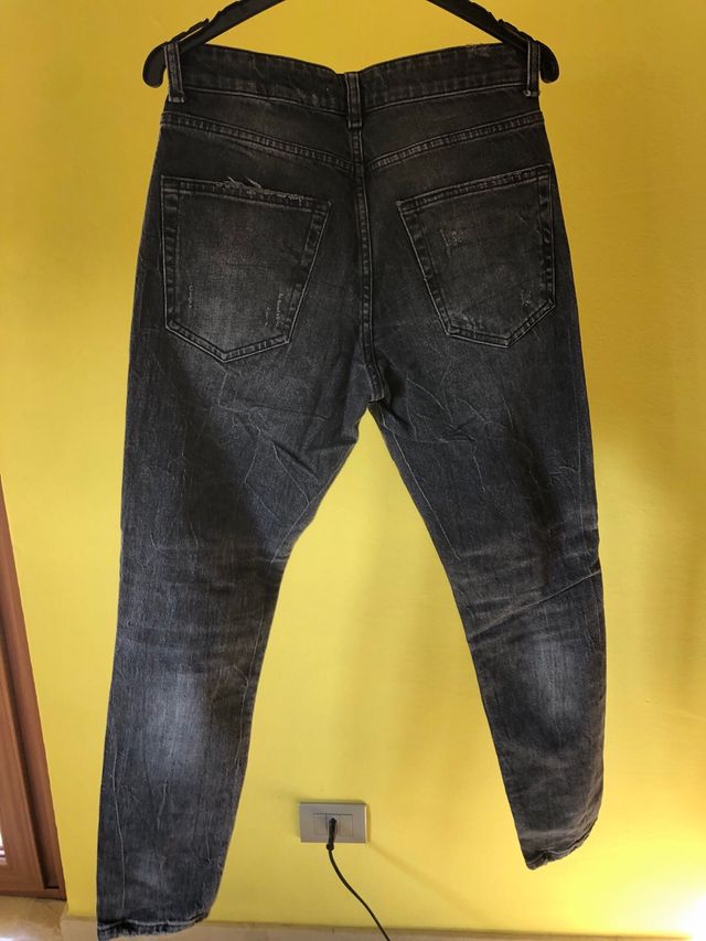 Jeans Zara Uomo Nero Ripped