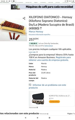 Xilófono de madera de Brasil