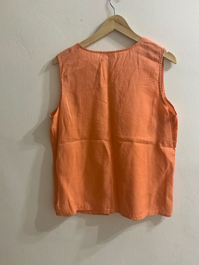 Camiseta sin mangas Yessica color salmón