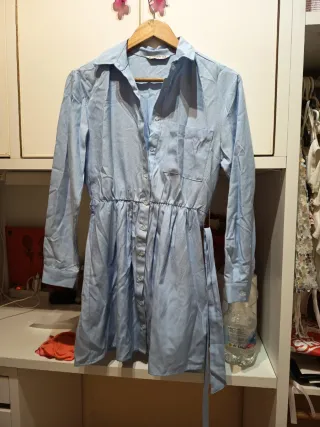 Vestido camisero azul