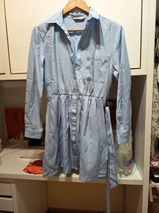 Vestido camisero azul