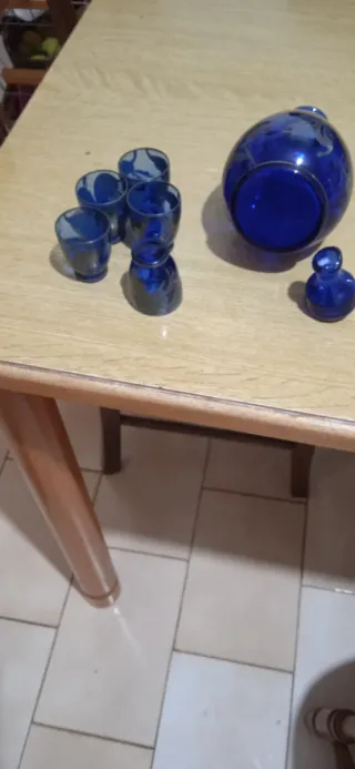 Set 5 Bicchierini da Liquore Blu