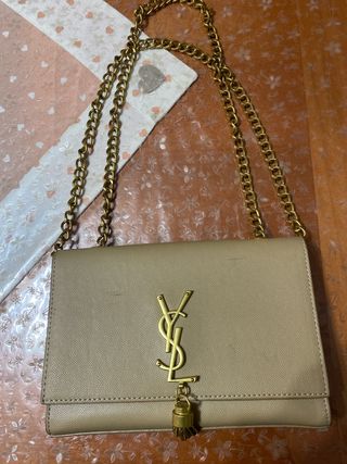Borsetta Saint Laurent Beige Oro