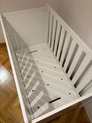 Cuna bebé Kave Home MDF Blanco 60x120cm