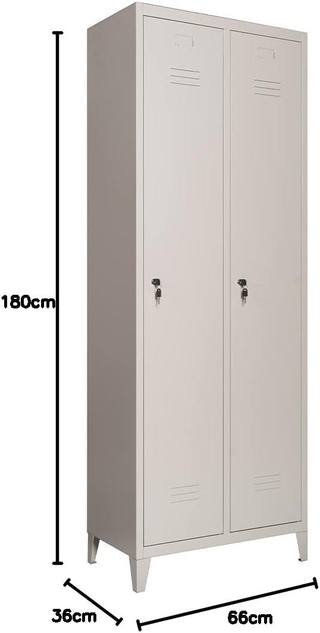 Armadio da Spogliatoio in Metallo con Chiusura a C