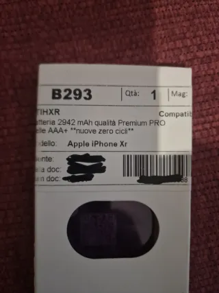 Batteria iPhone XR 2942 mAh