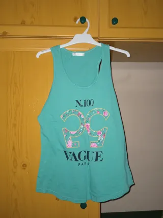 Camiseta de tirantes azul turquesa