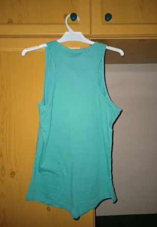 Camiseta de tirantes azul turquesa