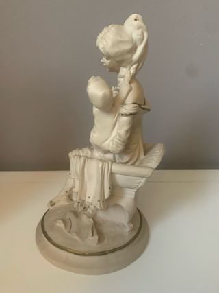 Scultura donna con bambino vintage