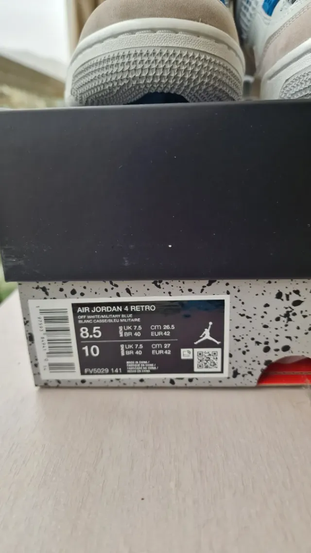 Jordan 4 Military Blue Talla 42