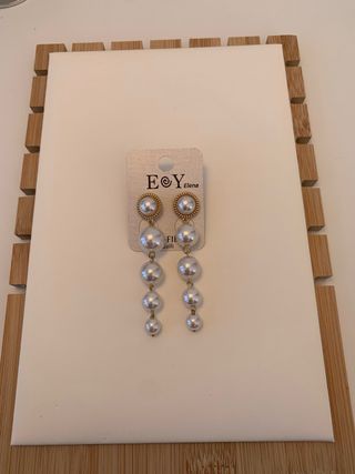 Pendientes E&Y Elena perlas doradas